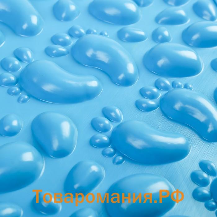 Модульный массажный коврик ОРТО ПАЗЛ «Галька», 1 модуль, цвет синий