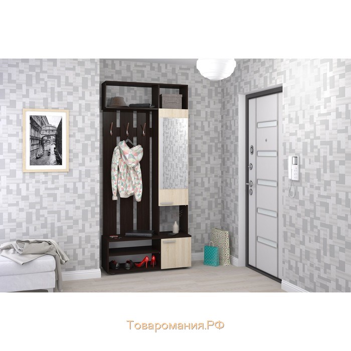 Прихожая Милан, 1000х362х2200, Венге/Дуб сонома
