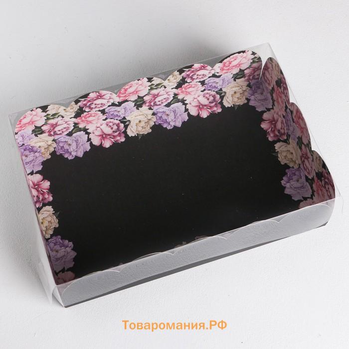 Коробка для печенья, кондитерская упаковка с PVC крышкой, Present, 20 х 30 х 8 см