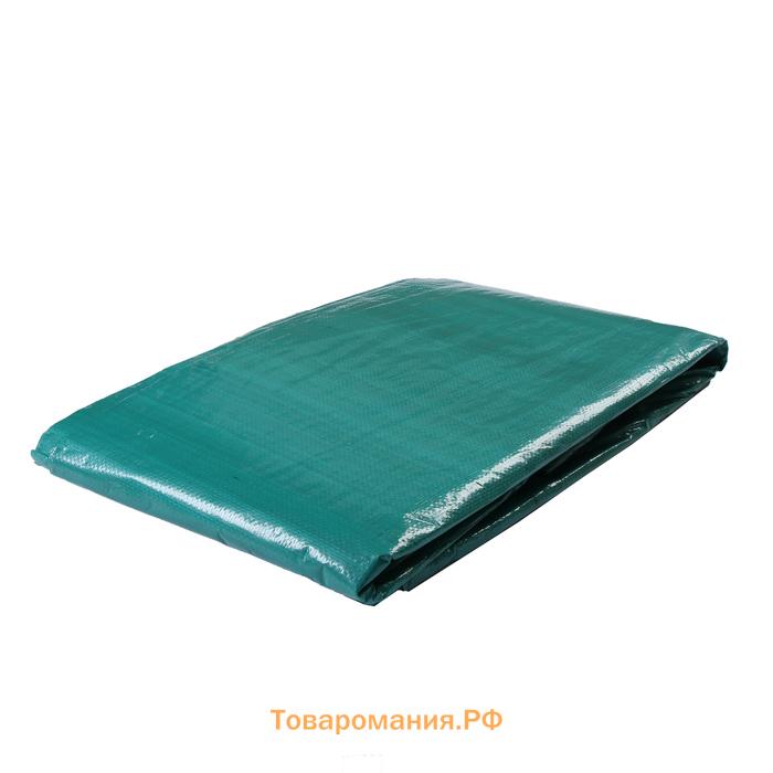 Тент защитный, 8×4 м, плотность 120 г/м², УФ, люверсы шаг 1 м, зелёный