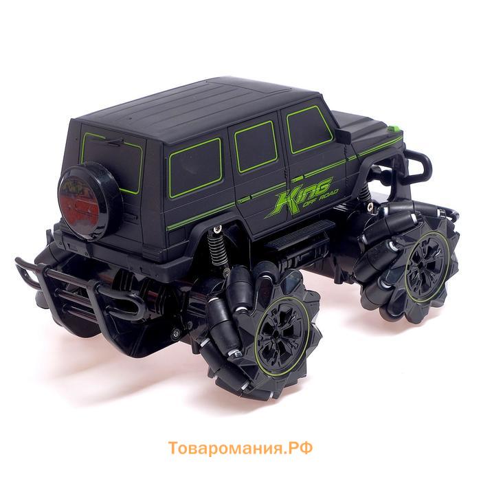 Машинка на пульте управления «Внежорожник», радиоуправление, 1:12, 4WD, движение во всех направлениях, работает от аккумулятора, цвет чёрный