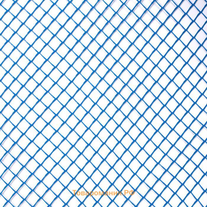 Сетка садовая, 1×20 м, ячейка ромб 15×15 мм, пластиковая, синяя, Greengo, в рулоне