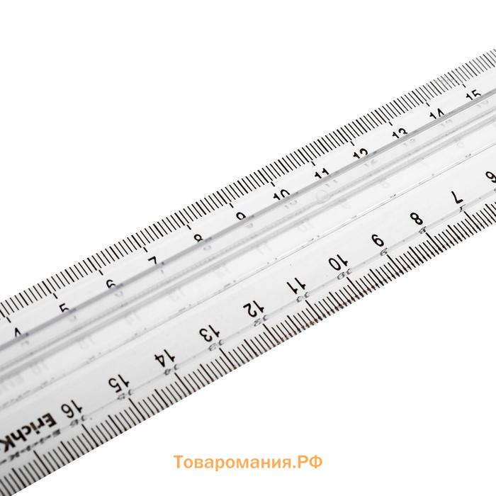 Линейка с держателем 20 см ErichKrause "Clear"  49530