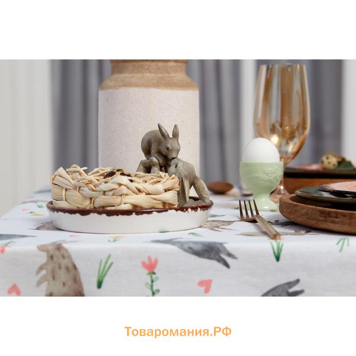 Скатерть пасхальная  Fluffy bunnies, 110×144 см, 100% хлопок, 164 г/м²