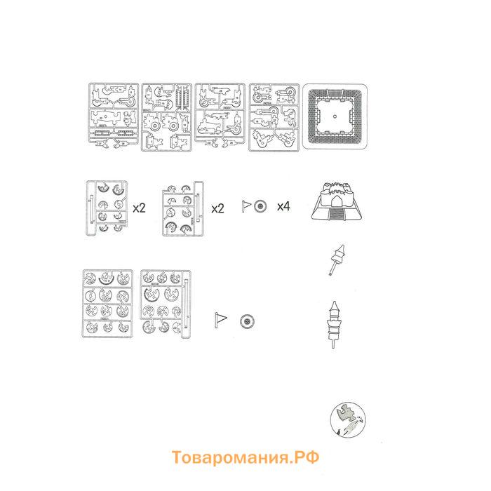 Пазл 3D кристаллический, «Сказочный замок», 105 деталей, световые и звуковые эффекты, работает от батареек