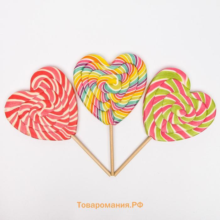 Карамель на палочке «Лолли Сердце Биг», микс 140 г