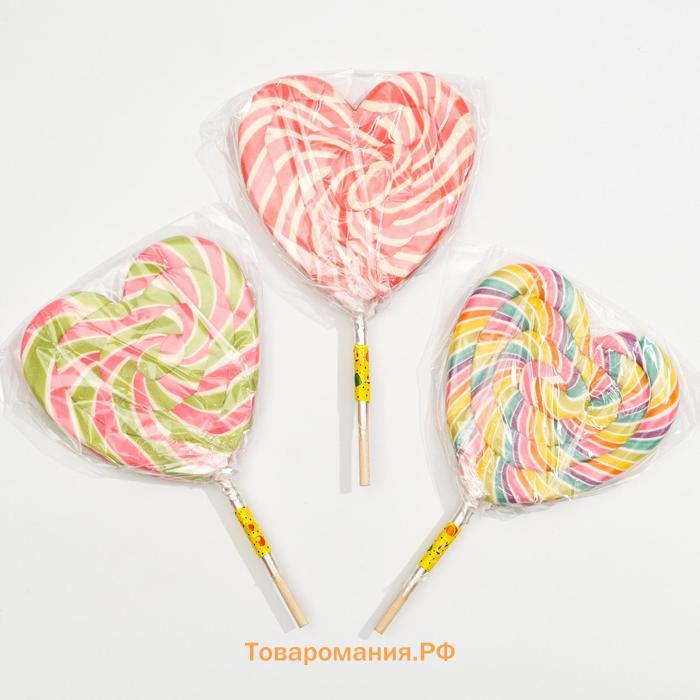 Карамель на палочке «Лолли Сердце Биг», микс 140 г