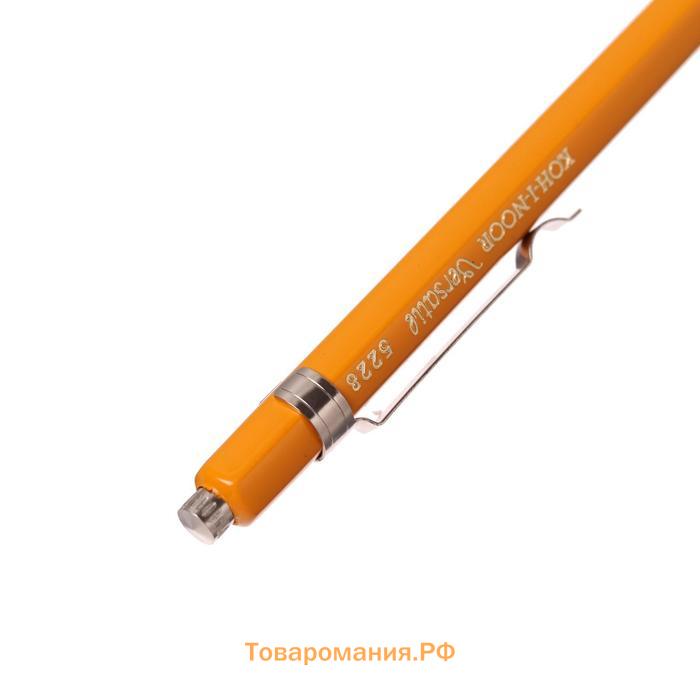 Карандаш цанговый Koh-I-Noor VERSATIL 5228, короткий, желтый, металл/пластик, с клипом, 2,0 мм