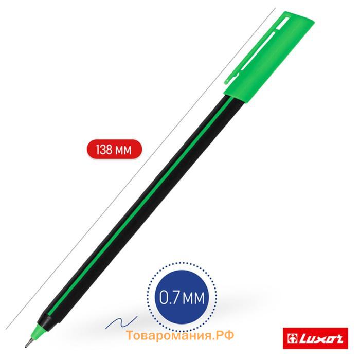 Ручка шариковая Luxor Stick Soft Touch, узел 0.7 мм, стержень синий