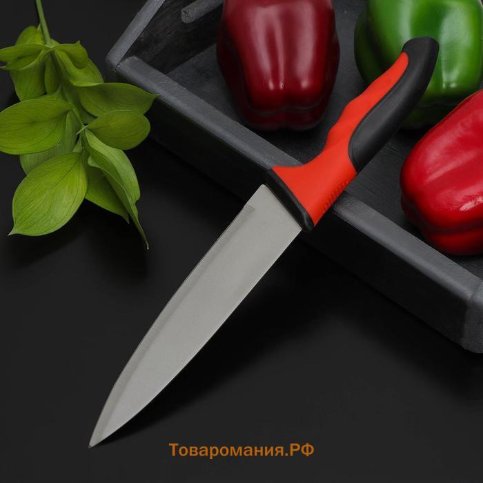 Нож-шеф  Bull, лезвие 18 см, красный