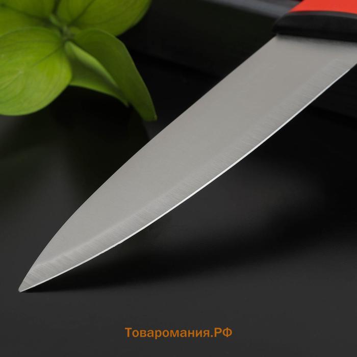 Нож-шеф  Bull, лезвие 18 см, красный