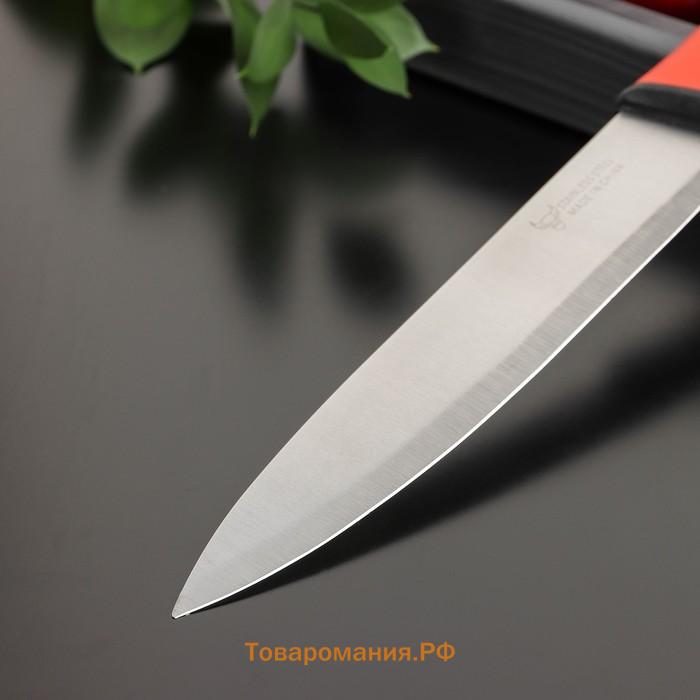 Нож-шеф  Bull, лезвие 23 см, красный