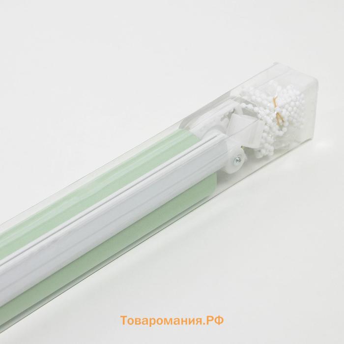 Штора рулонная «Нюд», блэкаут, 90×250 см, зелёная