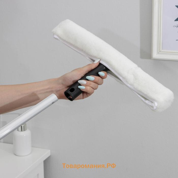 Рукоятка алюминиевая, 123 см, d=2.1 см, с отверстием под клипсу