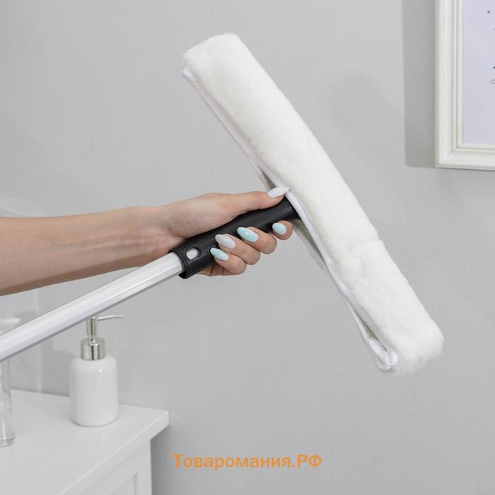 Рукоятка алюминиевая, 123 см, d=2.1 см, с отверстием под клипсу
