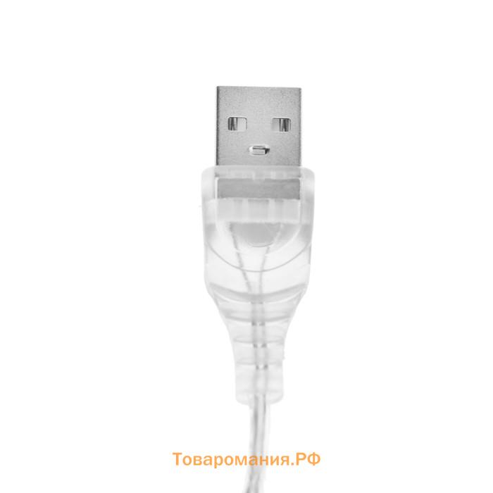 Фитосветильник светодиодный, 4 Вт, 5 В, в горшок, USB, мультиспектральный, 2 круга