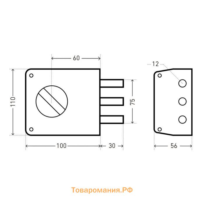 Замок накладной "АЛЛЮР" ЗН1-2-3