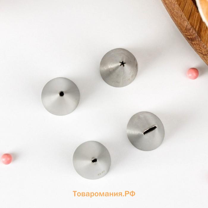 Набор насадок кондитерских «Правописание», 1.8×3.5 см, 4 шт.