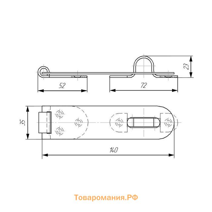 Накладка дверная Киров Секрет НД-140, цвет бронза