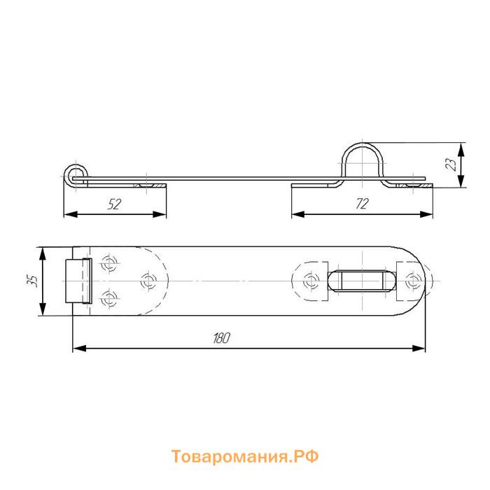 Накладка дверная Киров Секрет НД-180, цвет серебро