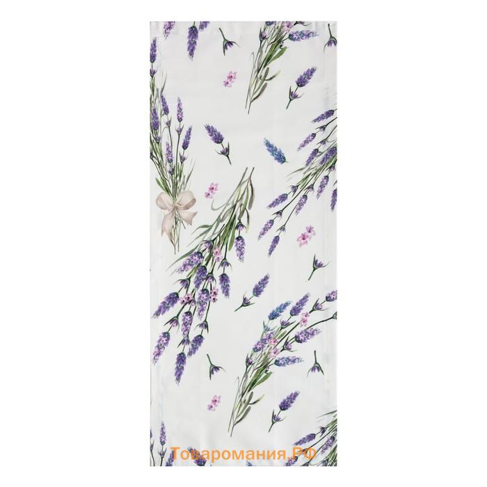 Дорожка на стол  Lavender 30×70 см, 100% хлопок, саржа 190 г/м², белая