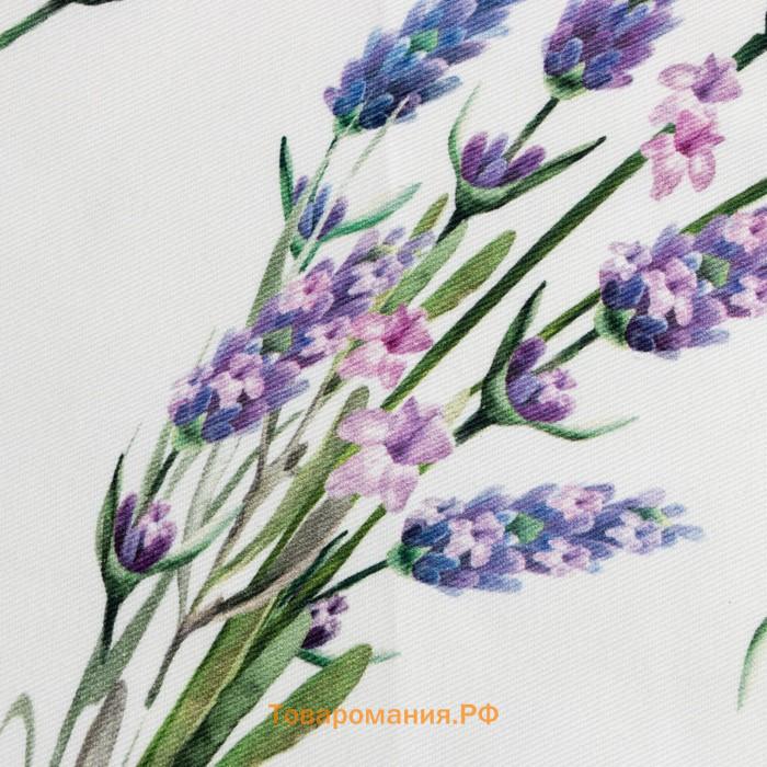 Дорожка на стол  Lavender 30×70 см, 100% хлопок, саржа 190 г/м², белая