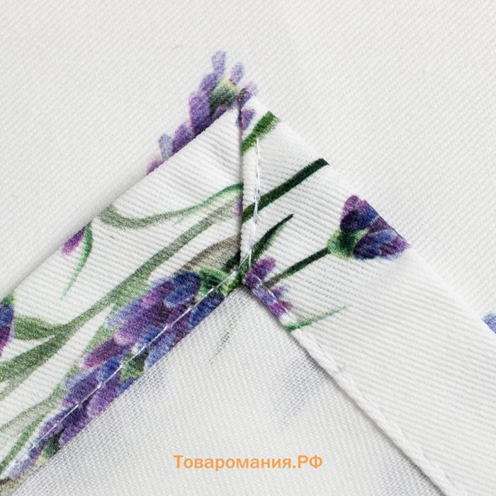 Дорожка на стол  Lavender 30×70 см, 100% хлопок, саржа 190 г/м², белая