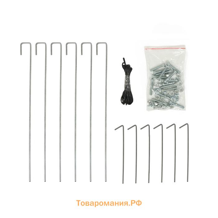 Теплица, 4,9 × 2,45 × 2,1 м, оцинкованный металл, профиль d = 25 мм, чехол из армированной плёнки 120 мкм