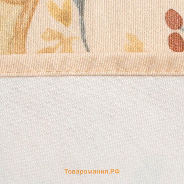 Скатерть  Floral pattern d=219 см с ГМВО, 100% хлопок, саржа 190 гр/м2