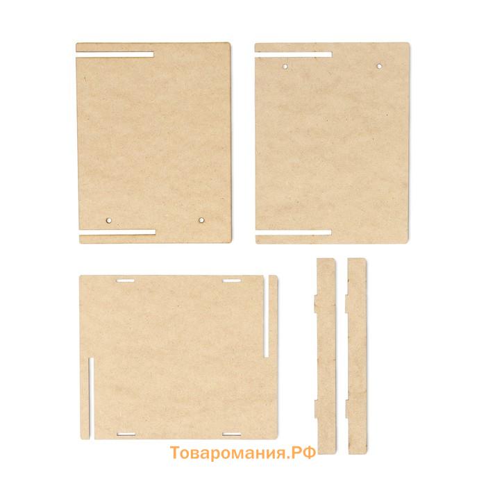 Кормушка - конструктор из ХДФ для птиц «Терция», своими руками, 16×18×23 см, Greengo