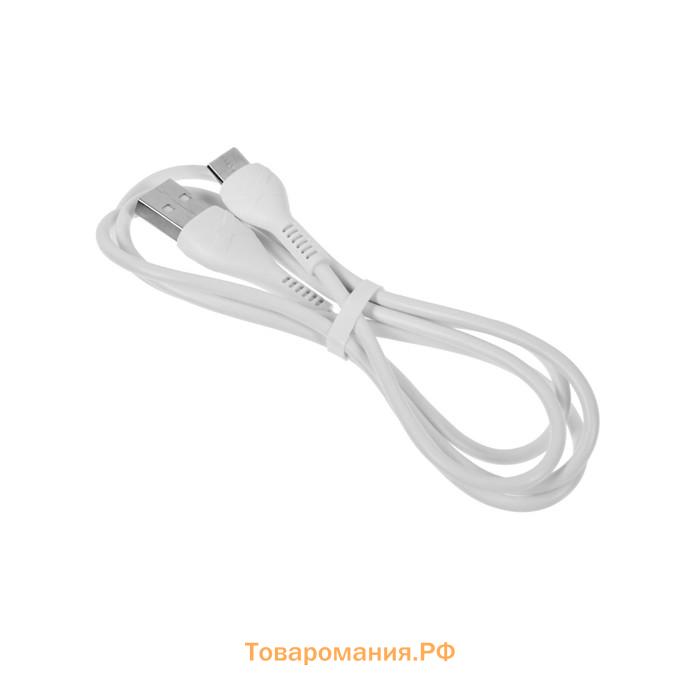 Кабель Hoco X37, Type-C - USB, 3 А, 1 м, PVC оплетка, белый