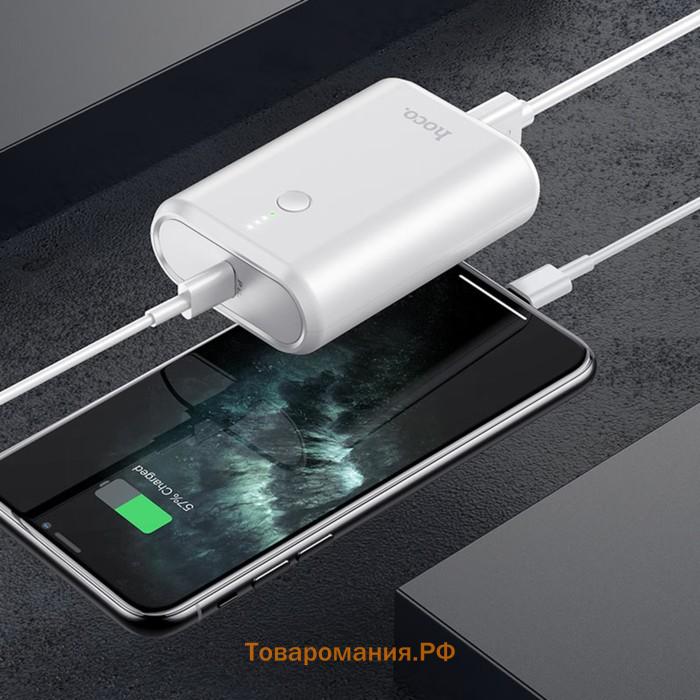 Внешний аккумулятор Hoco Q3, 10000 мАч, USB, USB-C, 3 А, PD 20W + QC3.0, белый