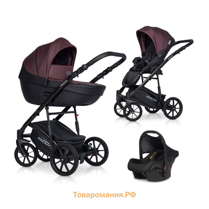 Коляска 3 в 1 Riko Pacco, цвет plum