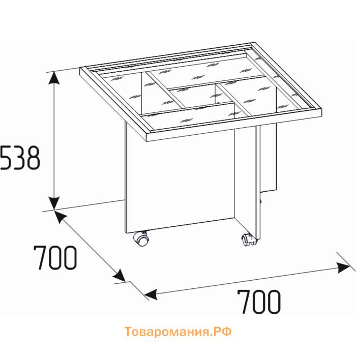 Стол журнальный Nature 16, 700 × 700 × 538 мм, цвет дуб табачный сraft