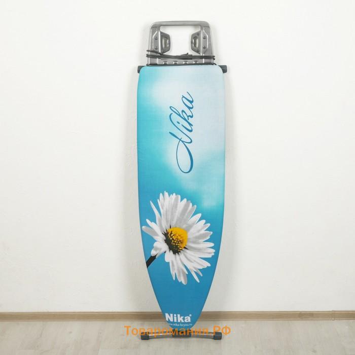 Доска гладильная Nika «Ника 10», 123×39 см, регулируемая высота до 90 см, европодставка, МИКС