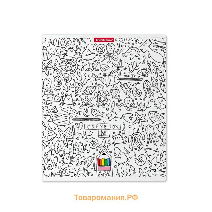 Тетрадь 48 листов в клетку, ErichKrause Add Color. Animals, обложка мелованный картон, блок офсет 100% белизна, МИКС (1 вид в спайке)