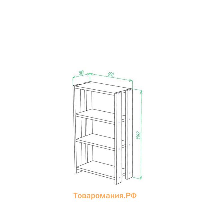 Стеллаж, 650 × 300 × 1100 мм, цвет карамель / шамони