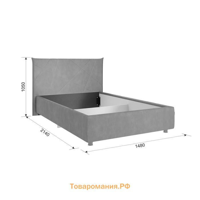 Кровать Квест с ортопедом + ПМ 1200х2000 нежно-розовый (велюр)