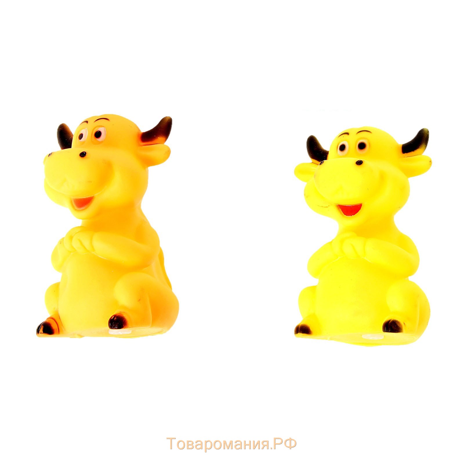 Игрушка пищащая "Корова" для собак, 10 см, микс цветов