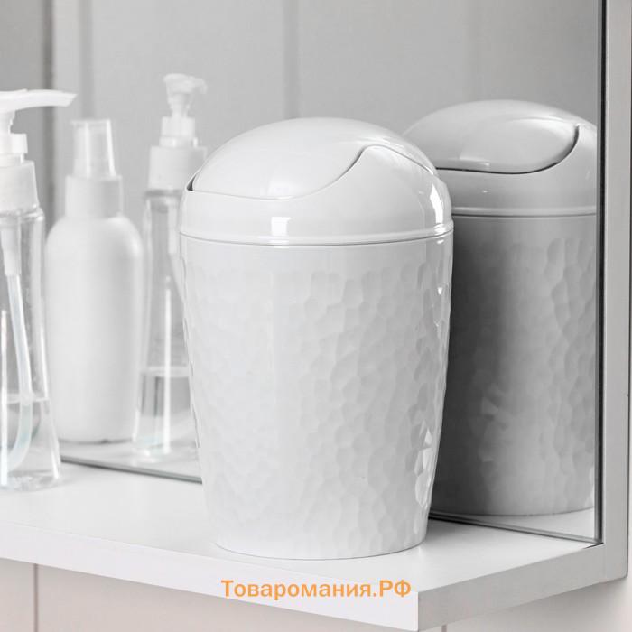 Контейнер для мусора настольный Tule, 1 л, d=11.2 см, h=17.5 см, светло-серый