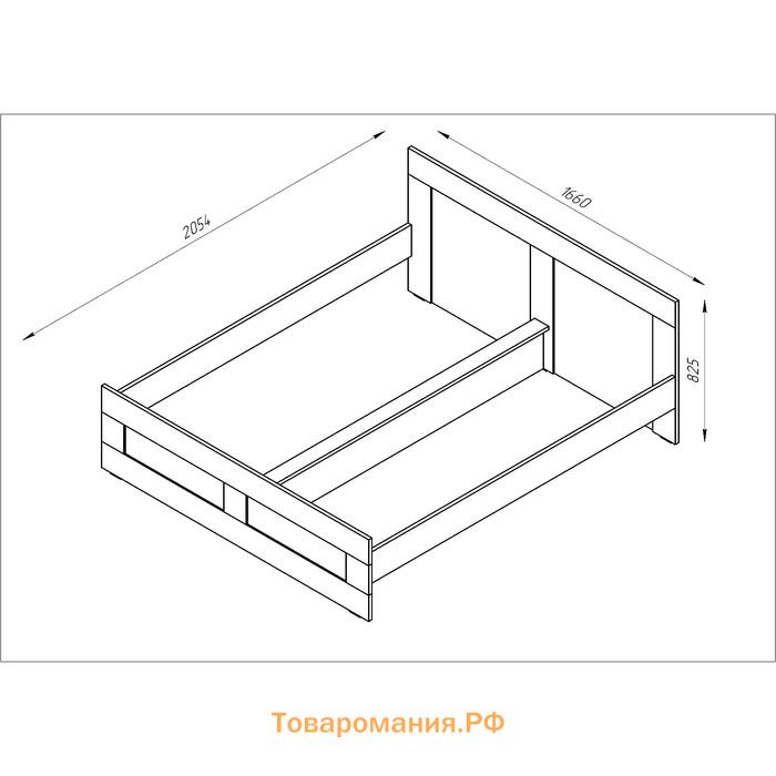 Кровать двуспальная «Сириус», 160×200 см, ортопедическое основание, цвет белый