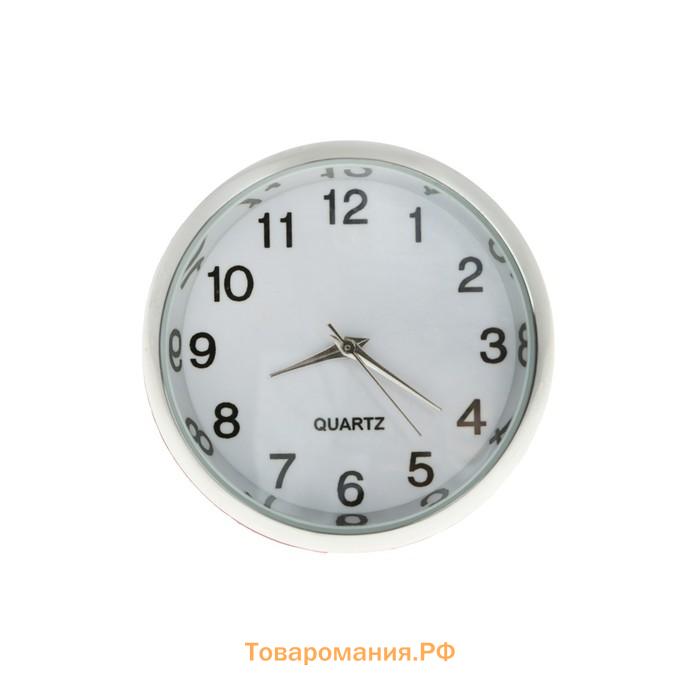 Часы автомобильные, внутрисалонные, d=4.5 см, розовые