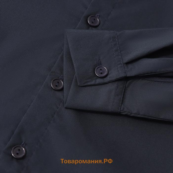 Рубашка для мальчика MINAKU: School Collection, тёмно-синяя, рост 158 см
