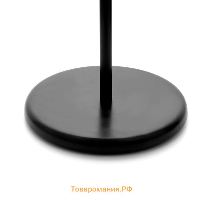 Торшер напольный BayerLux «Алонзо», 1×15 Вт, Е27, черный, 42×42×165 см