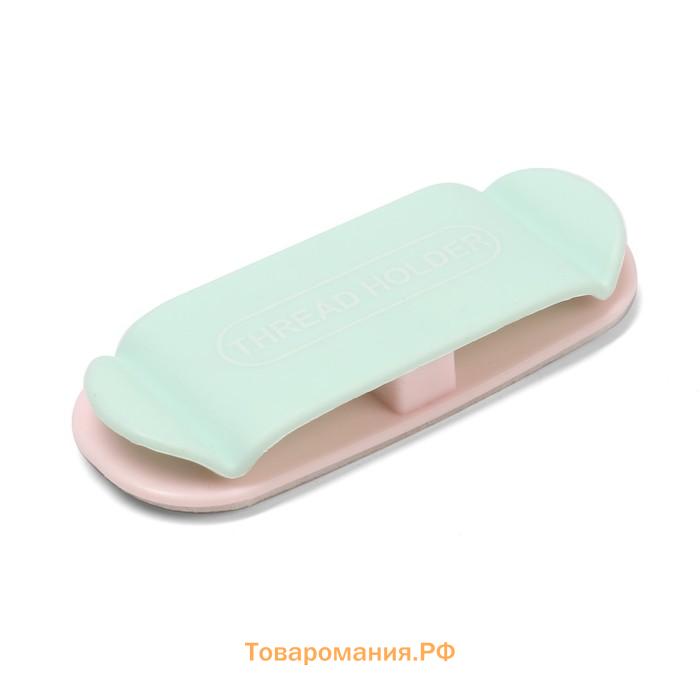 Держатель для проводов 75×30 мм, синий, 4 шт.