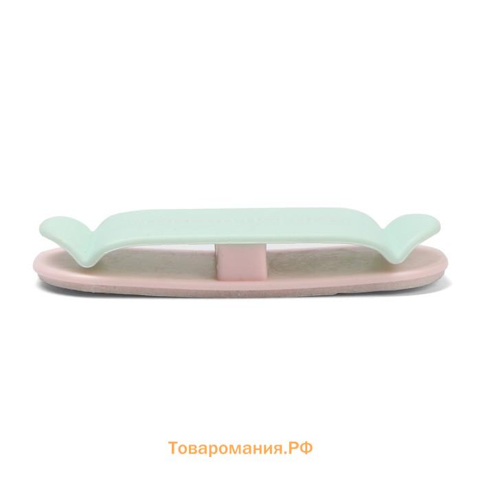Держатель для проводов 75×30 мм, синий, 4 шт.