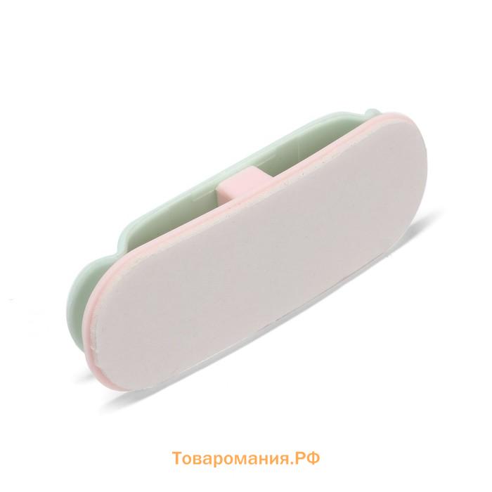 Держатель для проводов 75×30 мм, синий, 4 шт.