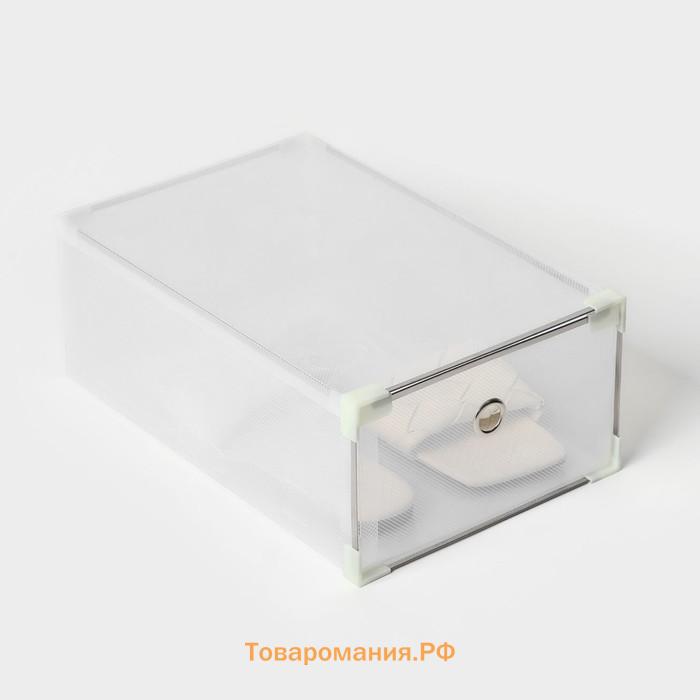 Коробки для обуви  Large size, 3 шт., выдвижная, 21×33.5×12 см, белые