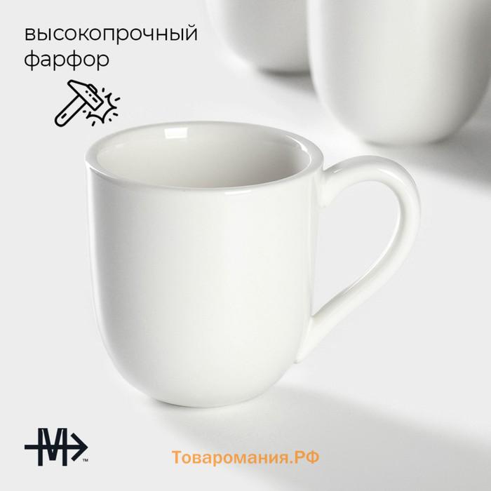 Набор кружек Magistro Mien, 270 мл, 6 шт., фарфор, белый