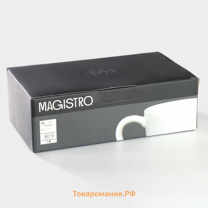 Набор кружек Magistro Mien, 270 мл, 6 шт., фарфор, белый